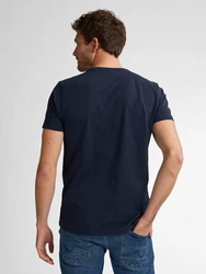 Petrol Industries Rundhalsshirt mit Logo Stickerei marineblau