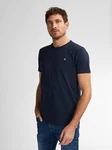 Petrol Industries Rundhalsshirt mit Logo Stickerei marineblau