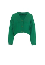 freshlions Strickjacke Aylen Grün/Dunkelgrün
