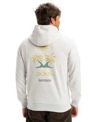 Quiksilver Hoodie Graphic Grau/Khaki/Hellgrau/Gelb/Weiß