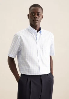 Seidensticker Businesshemd Comfort Kurzarm Button-Down-Kragen