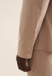seidensticker Langarmhemd Regular Kragen Uni Beige/Khaki