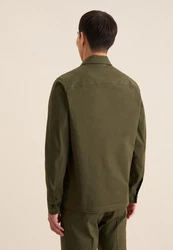 seidensticker Langarmhemd Regular Kragen Uni Dunkelgrün/Khaki/Grün
