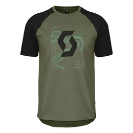 T-Shirt Icon Raglan mit groem Logoprint