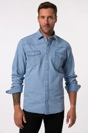 Businesshemd JP 1880 Jeanshemd Langarm Kentkragen Rckenstick