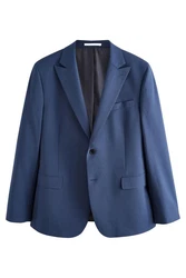 Next Slim Fit Sakko mit Motionflex-Stretch Dunkelblau/Hellblau/Blau