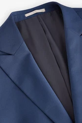 Next Slim Fit Sakko mit Motionflex-Stretch Dunkelblau/Hellblau/Blau