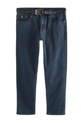 Next Slim-fit Jeans Signature Jeans mit Gürtel Blau/Hellblau/Dunkelblau