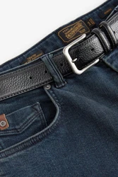 Next Slim-fit Jeans Signature Jeans mit Gürtel Blau/Hellblau/Dunkelblau