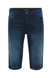 Jeansshorts Chino Shorts Kurze Bermuda Hose aus Leinen und Baumwolle 5372 in Dunkelblau