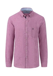 FYNCH-HATTON Leinenhemd langarm Lila/Rosa