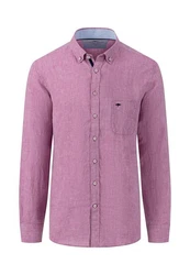 FYNCH-HATTON Leinenhemd langarm Lila/Rosa
