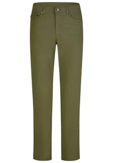 Brühl 5-Pocket-Jeans Genua III Dunkelgrün/Khaki/Grün
