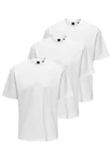 ONLY & SONS T-Shirt 3er Pack Onsfred Weiß/Grau/Dunkelblau/Schwarz