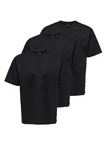 ONLY & SONS T-Shirt 3er Pack Onsfred Schwarz/Dunkelblau