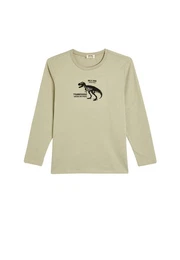 T-Shirt Rundhalsausschnitt Langrmelig