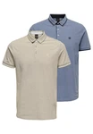 ONLY & SONS Poloshirt Onsefletcher Hellblau/Dunkelblau/Blau/Grau