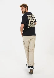 camel active Print-Shirt Schwarz/Dunkelblau/Blau