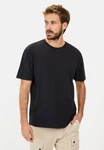 camel active Print-Shirt Schwarz/Dunkelblau/Blau
