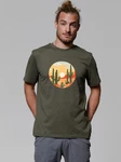 wat? Apparel T-Shirt Sonnenuntergang Wüste Dunkelgrün/Grün
