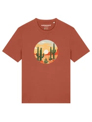 wat? Apparel T-Shirt Sonnenuntergang Wüste Beige/Braun/Orange/Rot