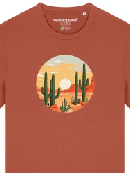 wat? Apparel T-Shirt Sonnenuntergang Wüste Beige/Braun/Orange/Rot