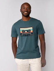 wat? Apparel T-Shirt Retro Kassette Türkis/Grün