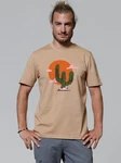 wat? Apparel T-Shirt Kaktus im Sonnenuntergang Beige/Khaki
