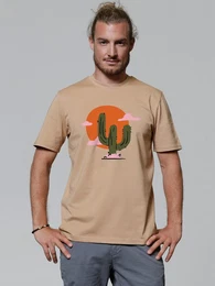T-Shirt Kaktus im Sonnenuntergang