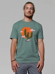 T-Shirt Kaktus im Sonnenuntergang