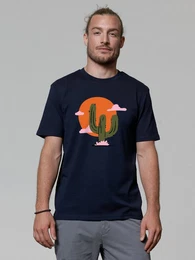 T-Shirt Kaktus im Sonnenuntergang