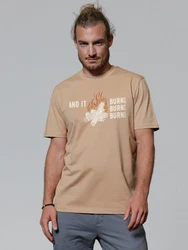 wat? Apparel T-Shirt And it burns Braun/Beige