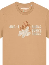 wat? Apparel T-Shirt And it burns Braun/Beige
