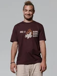 wat? Apparel T-Shirt And it burns Dunkelrot/Braun/Bordeaux