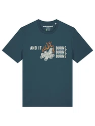 wat? Apparel T-Shirt And it burns Blau/Braun/Grau
