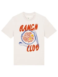 wat? Apparel T-Shirt Ramen Club Beige/Orange/Rot/Braun/Creme/Gelb