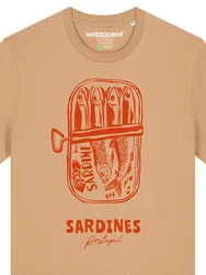 wat? Apparel T-Shirt Sardines Portugal Gelb/Orange/Beige