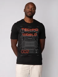 wat? Apparel T-Shirt Technoworld Schwarz/Orange