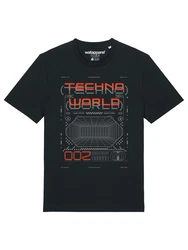 wat? Apparel T-Shirt Technoworld Schwarz/Orange