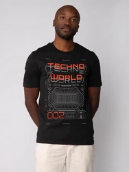 wat? Apparel T-Shirt Technoworld Schwarz/Orange