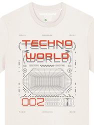 wat? Apparel T-Shirt Technoworld Creme/Weiß/Orange