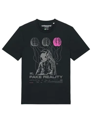 wat? Apparel T-Shirt Fake Reality Blau/Schwarz/Braun