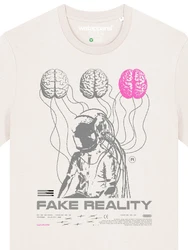 wat? Apparel T-Shirt Fake Reality Weiß/Blau/Rosa/Rot/Braun