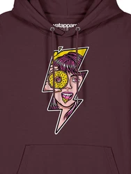 wat? Apparel Hoodie Donut Bordeaux/Dunkelrot