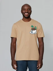 wat? Apparel T-Shirt Coffee waves Braun/Khaki/Beige