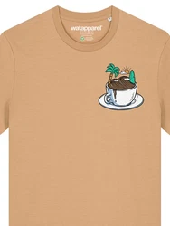 wat? Apparel T-Shirt Coffee waves Braun/Khaki/Beige