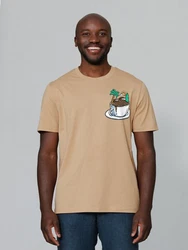 wat? Apparel T-Shirt Coffee waves Braun/Khaki/Beige