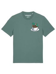 wat? Apparel T-Shirt Coffee waves Grün/Dunkelgrün/Türkis