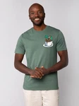 wat? Apparel T-Shirt Coffee waves Grün/Dunkelgrün/Türkis