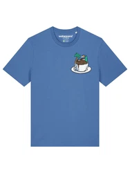 wat? Apparel T-Shirt Coffee waves Blau/Hellblau/Türkis